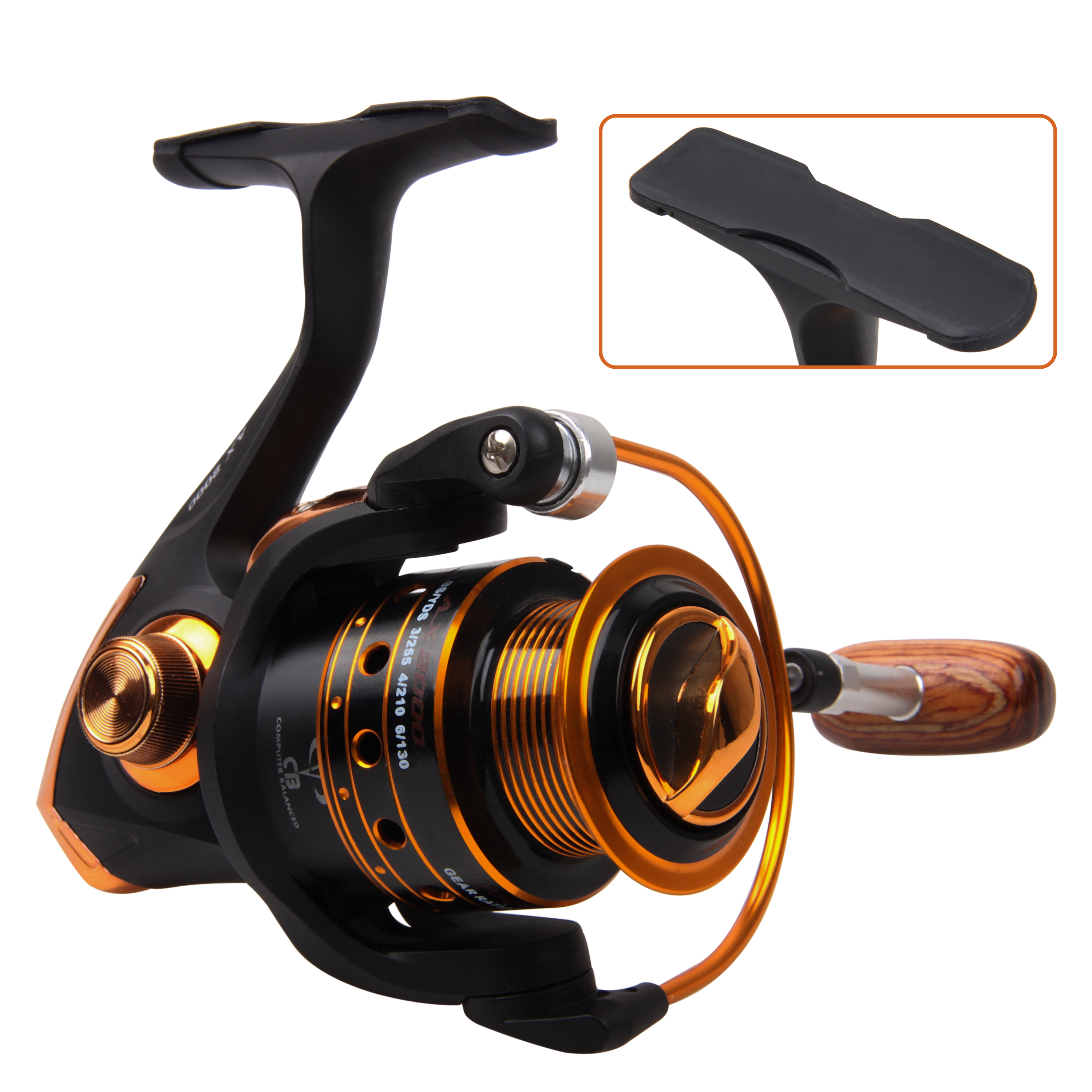 6pcs Black Rubber Fishing Reel – Trolling Reel recenzja i cena