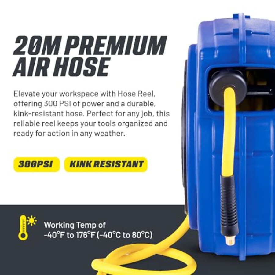 Retractable Air Hose Reel 3/8  – Reel Handle recenzja i cena